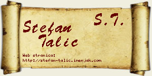 Stefan Talić vizit kartica